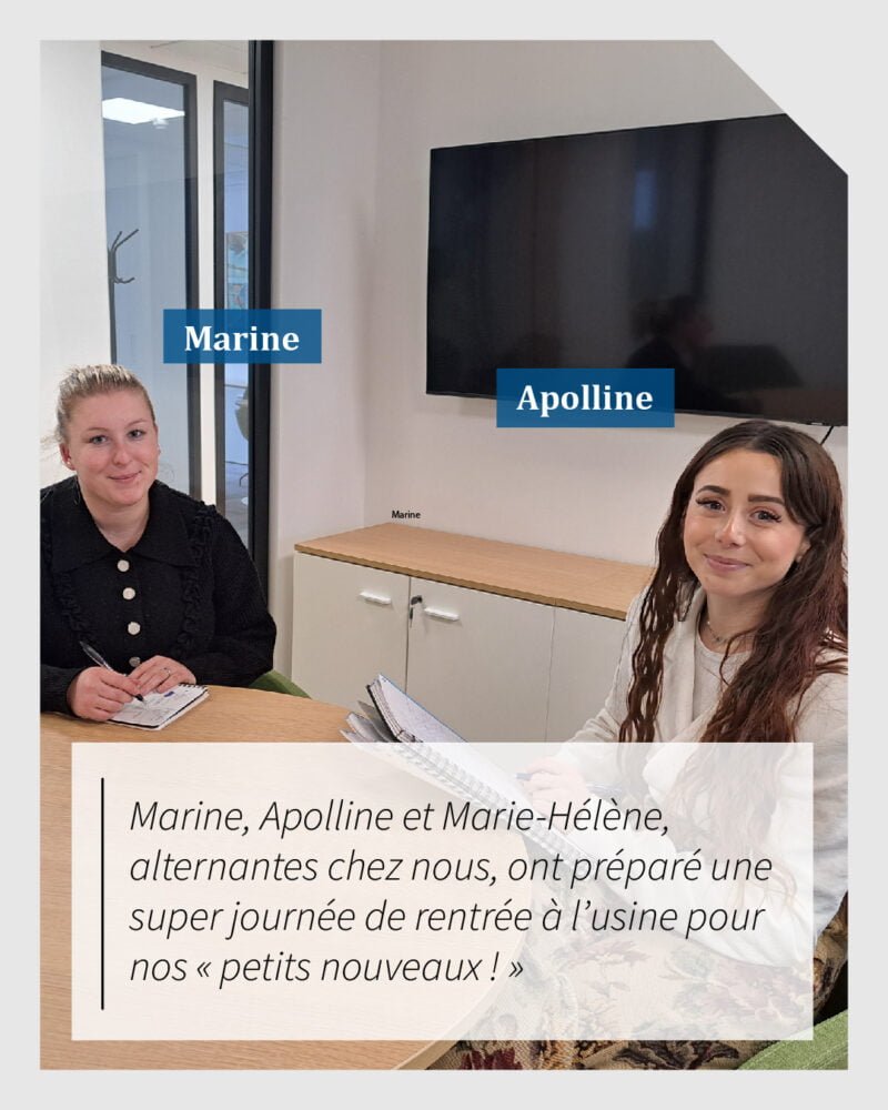 Apolline Marie Helene et Marine ont prepare la journee de rentree de nos alternants 1