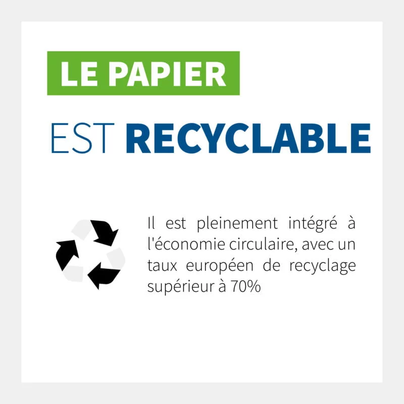 Le papier est recyclable et recyle par Norske Skog Golbey en France