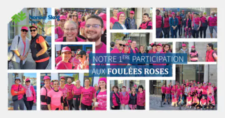 Les équipes de Norske Skog Golbey participent pour la 1ère fois aux Foulées Roses Spinaliennes-Oct 2023