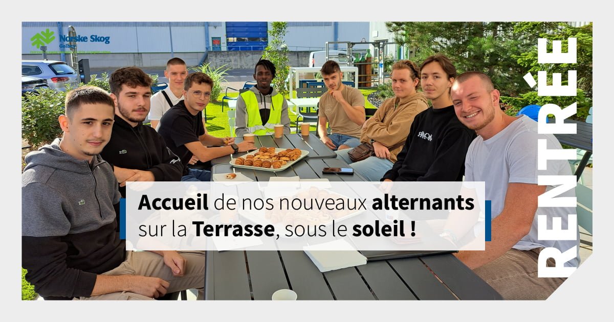 Norske Skog Golbey accueille ses alternants sur la Terrasse au soleil