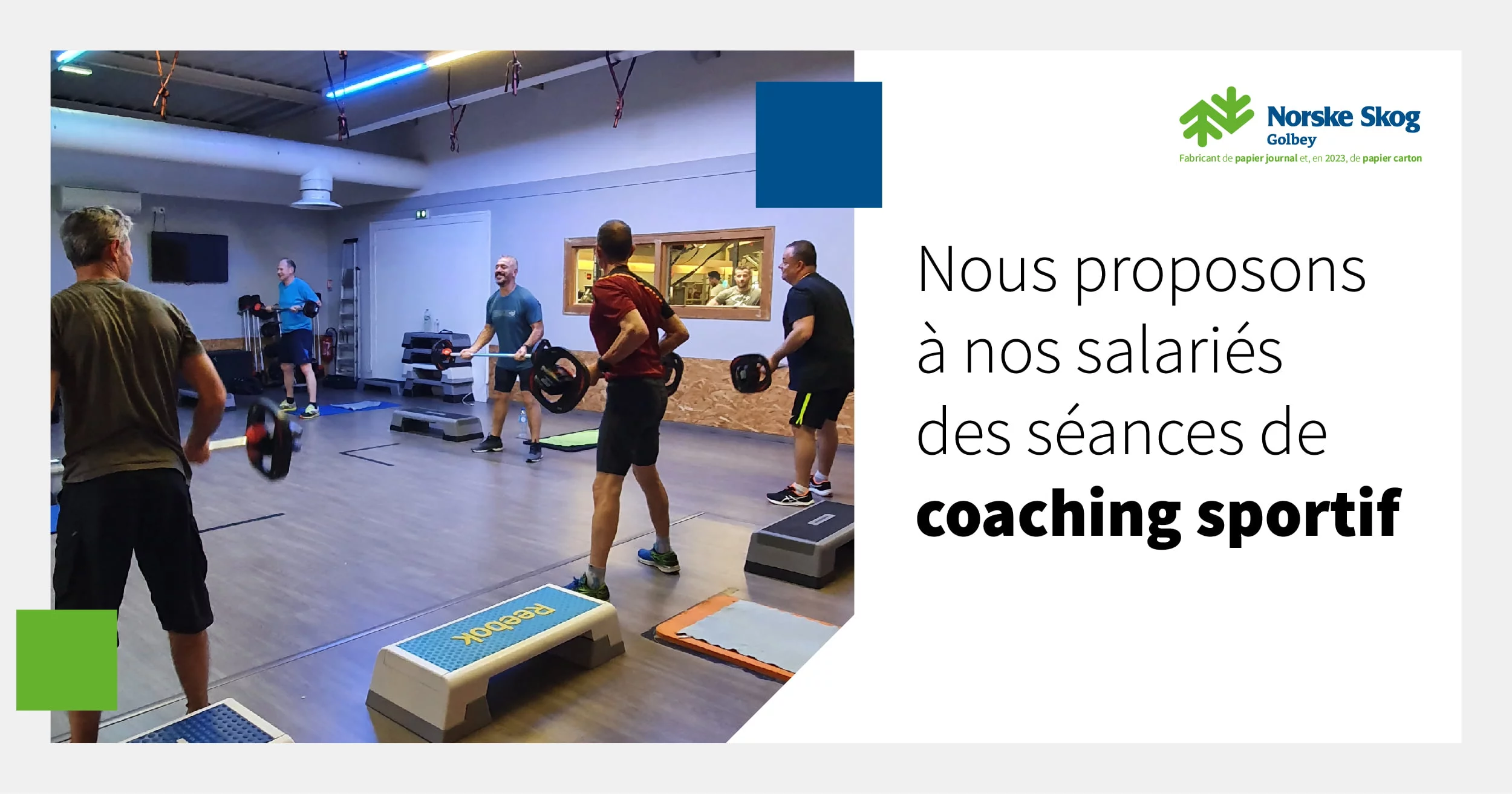 Norske Skog Golbey propose des séances de coaching sportif