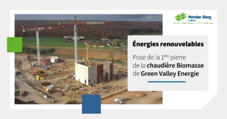 Pose de la première pierre de la chaudière Biomasse de GVE sur le site de Norske Skog Golbey