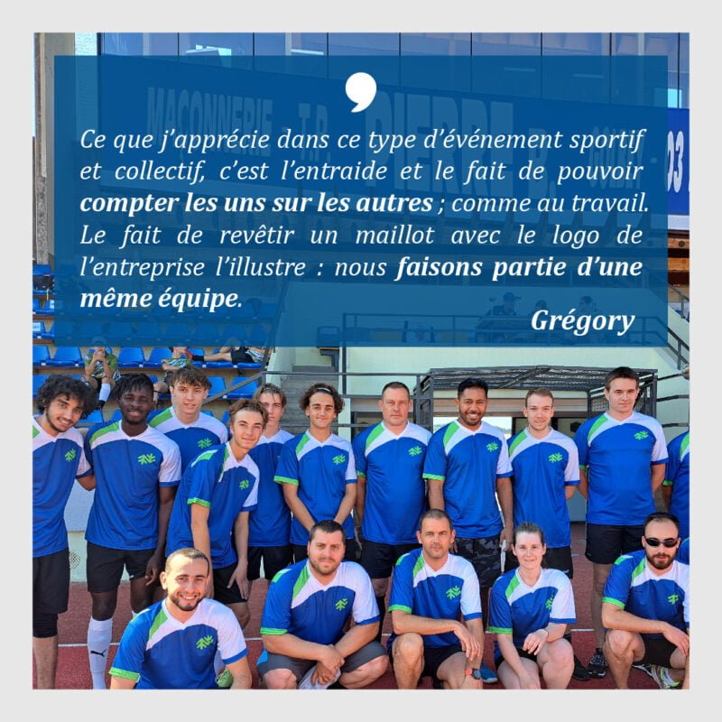 Pour Gregory le sport et Norske Skog Golbey partagent la meme valeur desprit dequipe 02